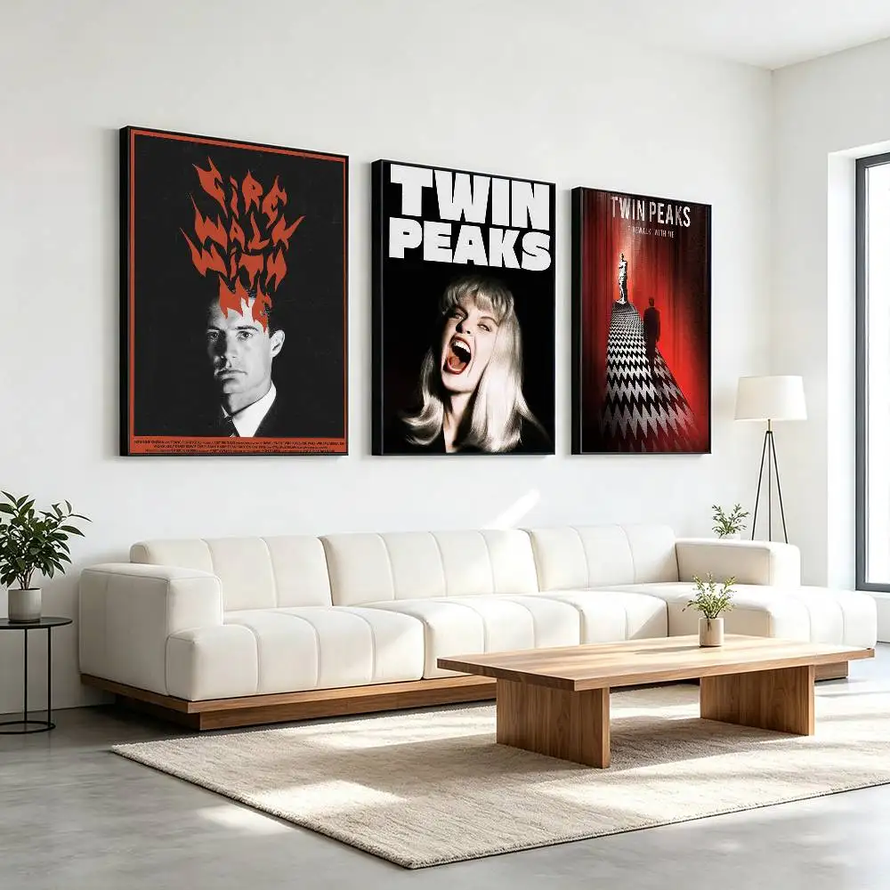 Twin Peaks F-Fire Walk Me  Poster Waterproof Wall Art Sticker For Bar Living Room Vintage Decor High Quality Print Gift