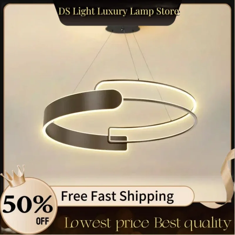 Simple Modern Ceiling Chandelier Adjustable Indoor Lighting High Brightness for Living Room Dining Room Bedroom Decor Ornament