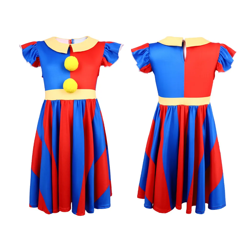 ชุดรัดรูปเวทีการแสดง Magic Number Circus Cos Tights Onesie Pomni สำหรับงานฮาโลวีน ชุดรัดรูป Pamni สำหรับผู้หญิง แฟชั่นคอสตูม