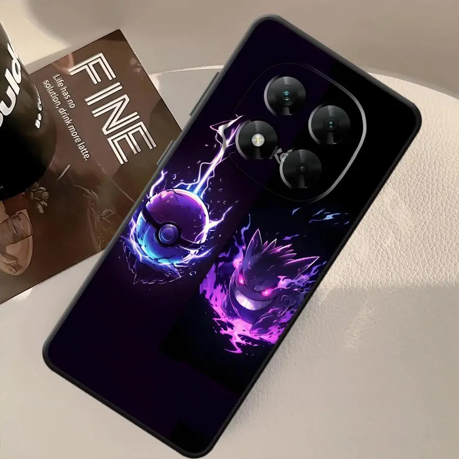 حافظة لهاتف Xiaomi Redmi Note 9S 10S 12s 7 8 13 14 Pro Plus 11s 9 10 11 12 Pro غطاء هاتف ناعم أسود شعار Pokémon Gengar #4