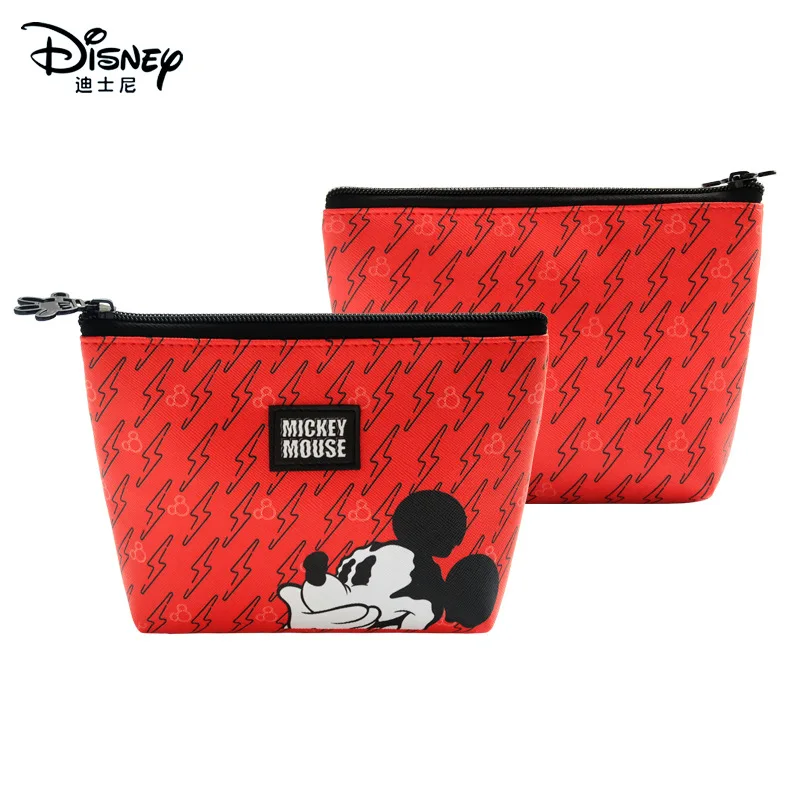 Disney Mickey Cartoon Cosmetic Bag for Women Large Capacity Toiletries Bag Portable Travel Cosmetic Storage Bag Ladies Handbag