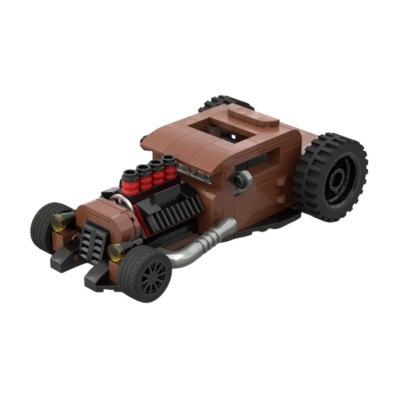 

1920s Rusty Candy Ratrod Building Blocks, Vintage Retro Modified Old Car Assembly Model 248PCS