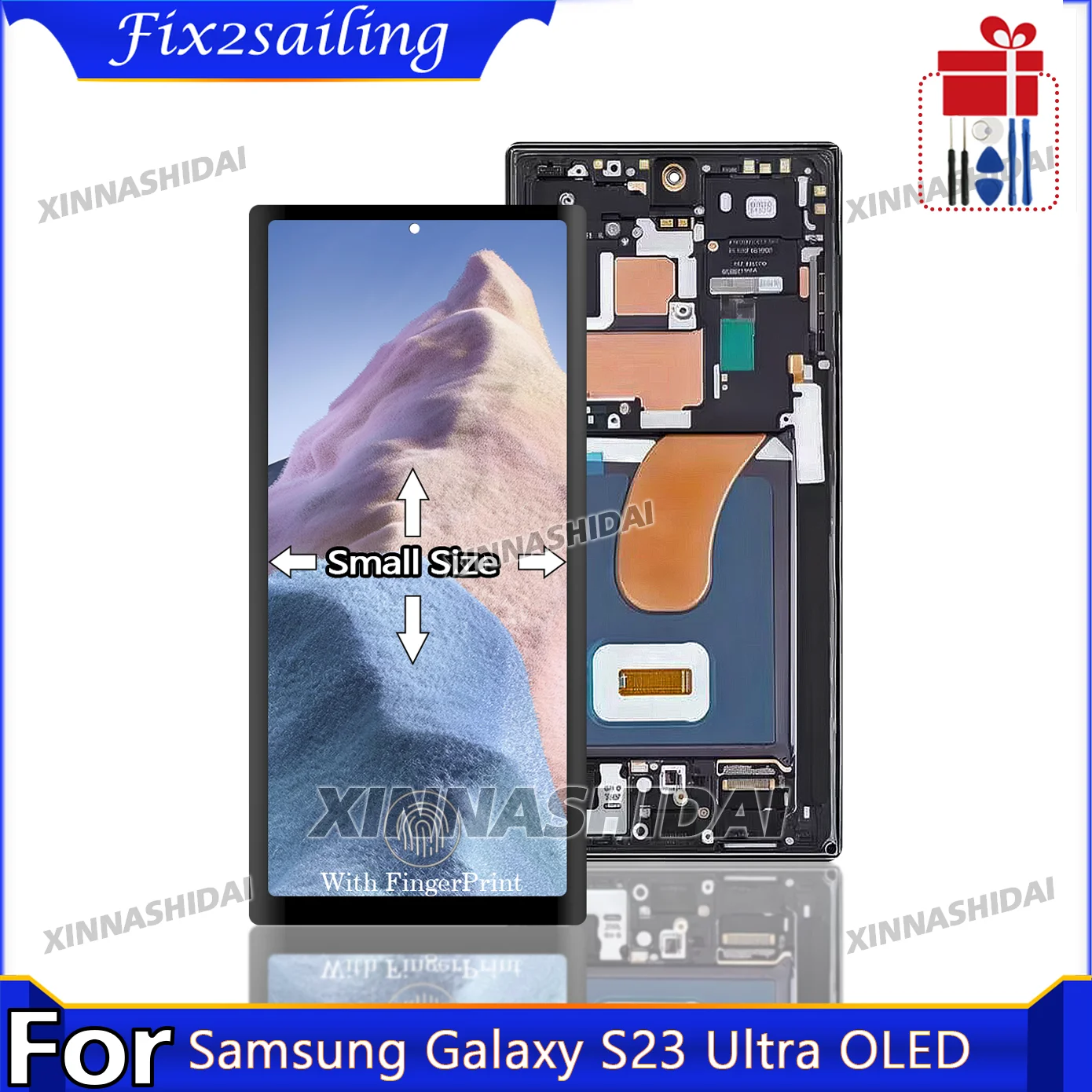OLED For Samsung Galaxy S23 Ultra LCD Small Size Display Digital Touch Screen Digitizer Assembly S918B S918U S918W LCD Parts