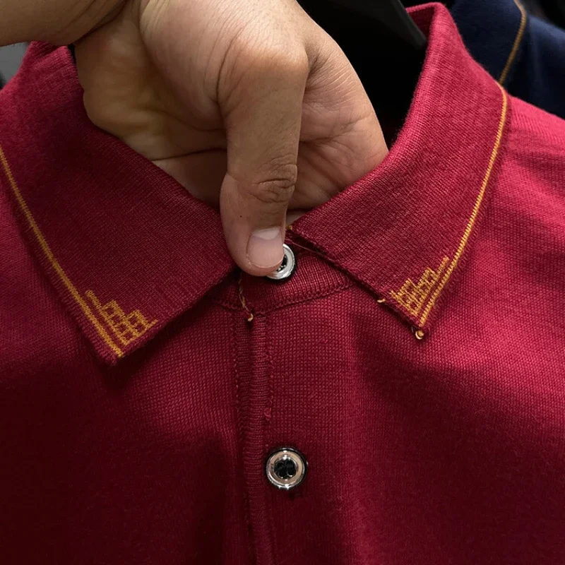 Kaus POLO lengan pendek pria, baju lengan pendek warna polos baru musim panas