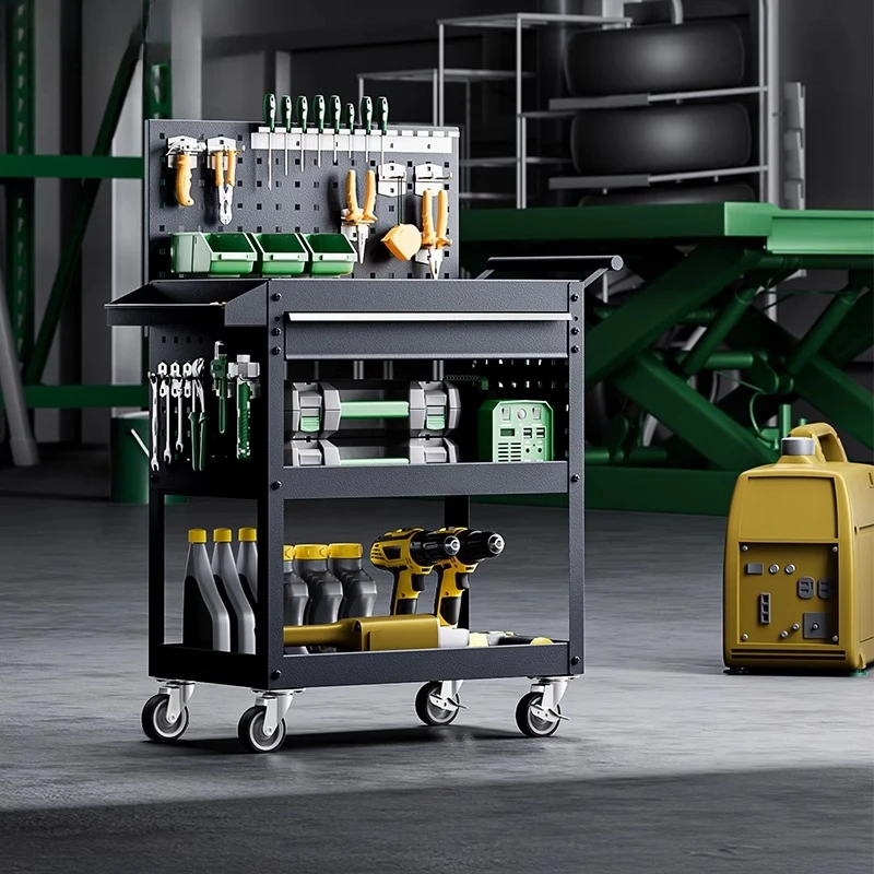 Tool Cart Mobile Drawer Workshop Repair Hardware Tool Cabinet Auto Repair Thickened Cart Multifunctional Cart