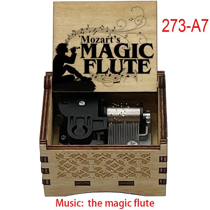 موزارت أوبرا ماجيك فلوت 18 ملاحظة صندوق تشغيل الموسيقى الخشبي الميكانيكي لمحبي البيانو والأصدقاء هدية عيد الميلاد #4