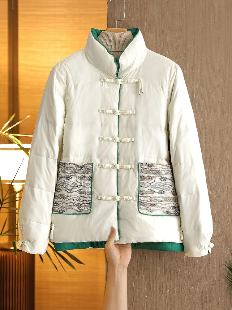 パープルママダウン Jaet 女性の冬用オルトニューチャイニーズ Sle スタンドカラーブレッドコート快適な軽量レギュラー Sve