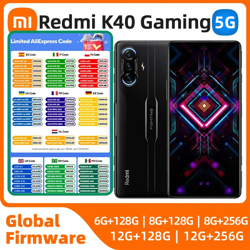 xiaomi redmi k40 Game Enhanced Edition Android 5G Unlocked 6.67 inch 256GB ROM All Colours in Good Condition Original used phone