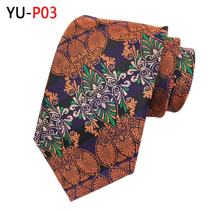 Vintage Fashion Man Silk Tie Paisley Floral Green Wedding Ties For Men Luxury Necktie Unisex Dress Shirt Collar Neckwear Cravat