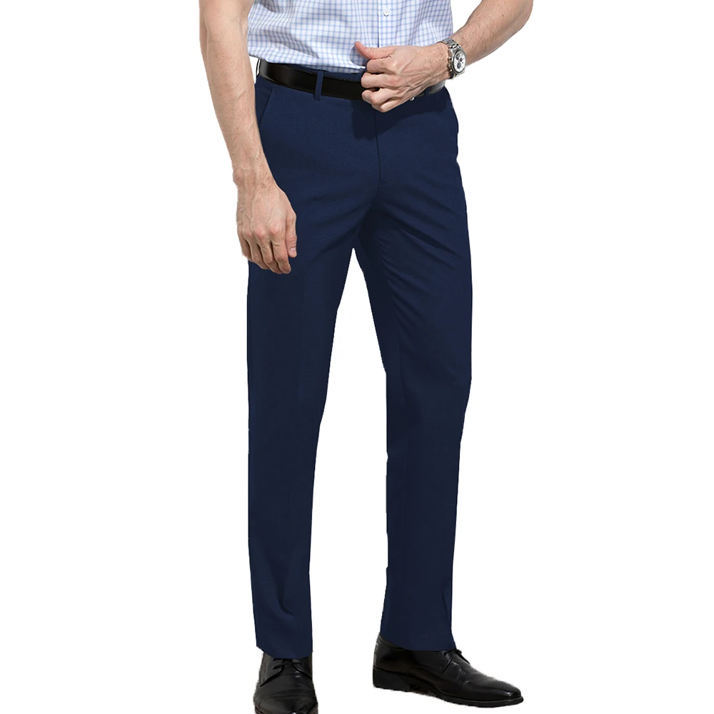 

Plus Size High Quality Men's Suit Pants Slim Fit Solid Trousers For Men Business Hemmed Pant Formal Occasion Dresses Groomsmen