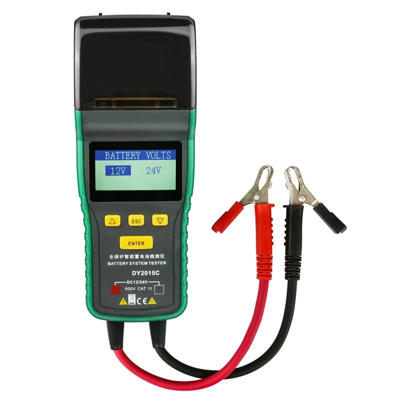 DUOYI 1Set DY2015C 12V 24V Auto Battery Tester Lead Acid Analyzer Car Battery Tester Kit Car Diagnostic Tool