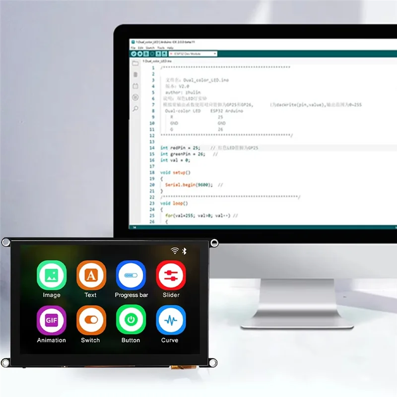 B63B-IPS Bildschirm 480X272 LCD-Anzeigemodul mit WIFI und Bluetooth kapazitivem Touchscreen LVGL-Programmierung