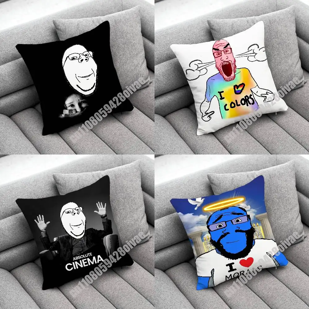 

Wojak Soyjak Its Over Funny Meme Throw Pillow Case For Decoration 30cm 45x45cm Square Car Pillowcase Case
