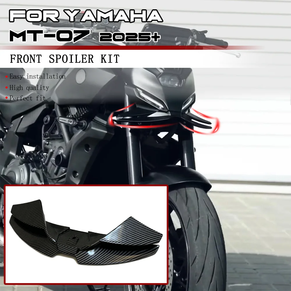

For YAMAHA MT-07 2025+ GP WING DOWNFORCE NAKED FRONTAL SPOILERS MT07 2025 Front Beak Spoiler Lower spoiler Lower lip accessories
