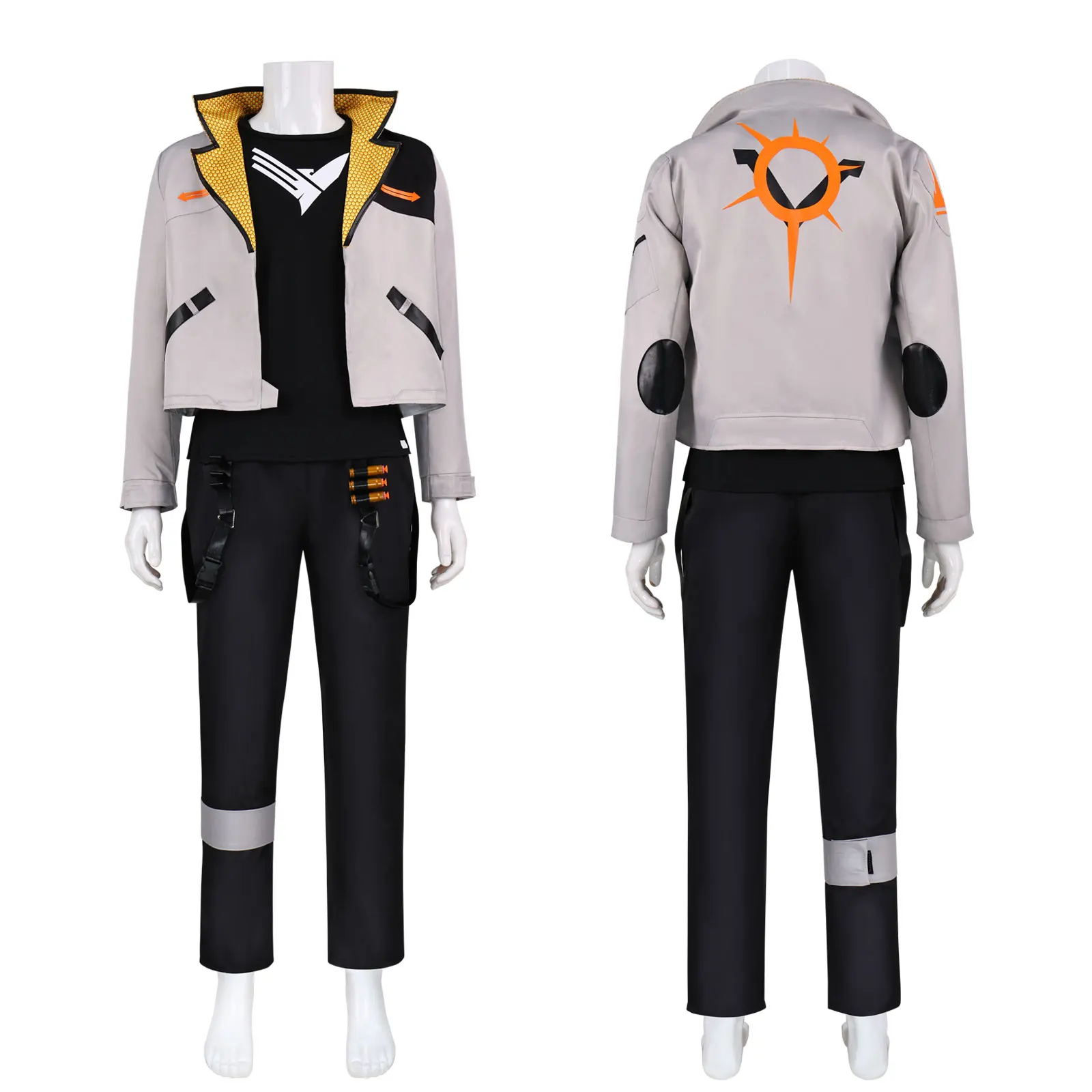 Game Valorant Phoenix Cosplay Full Costume Set Hoodie Jacket Tactical Pants Duelist Agent Outfit for Men Adult Halloween Suit view 3