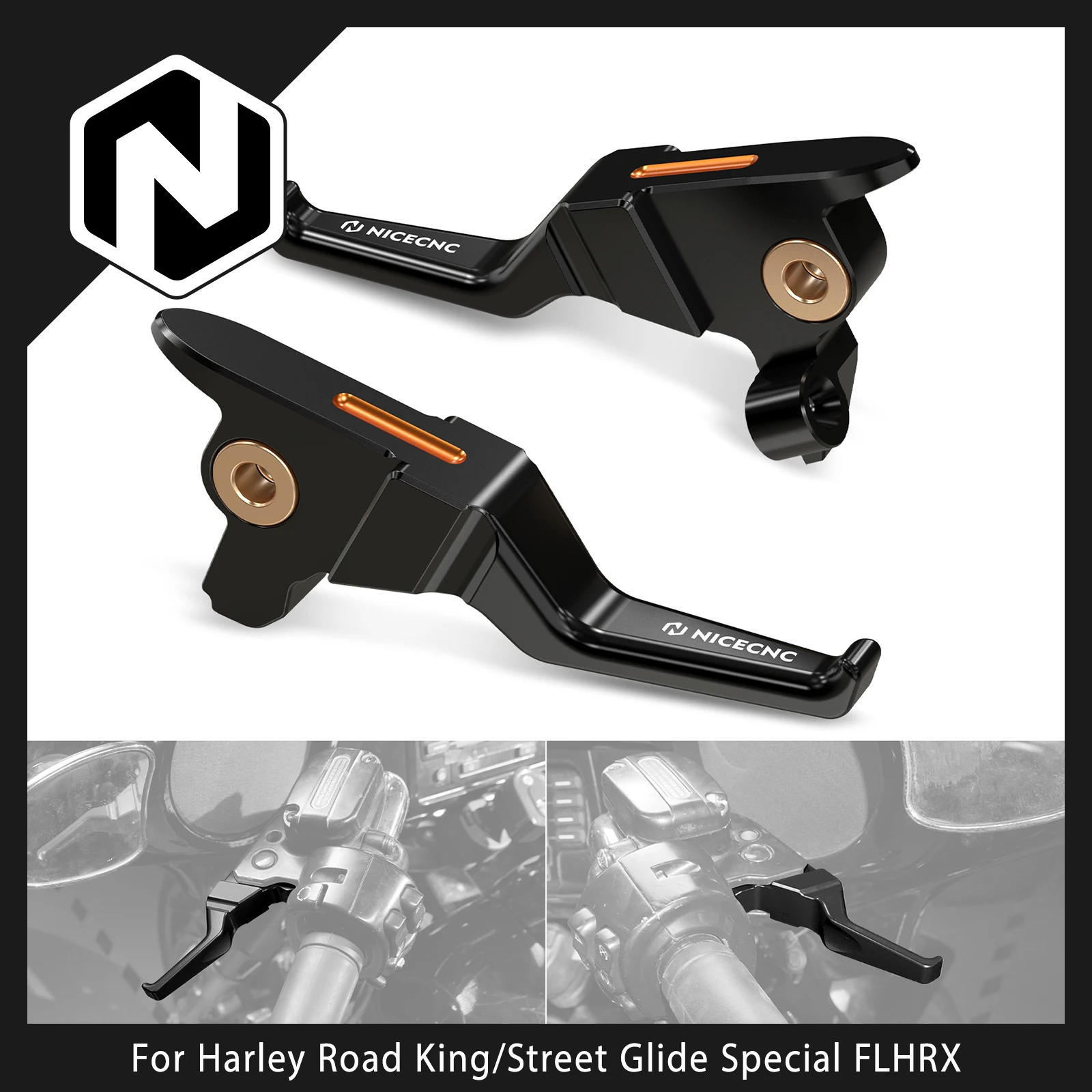 

For Harley Road Glide/Street Glide Special FLTRXS Shorty Hand Lever Brake Clutch Levers For CVO Road Glide Ultra Limited FLHTK