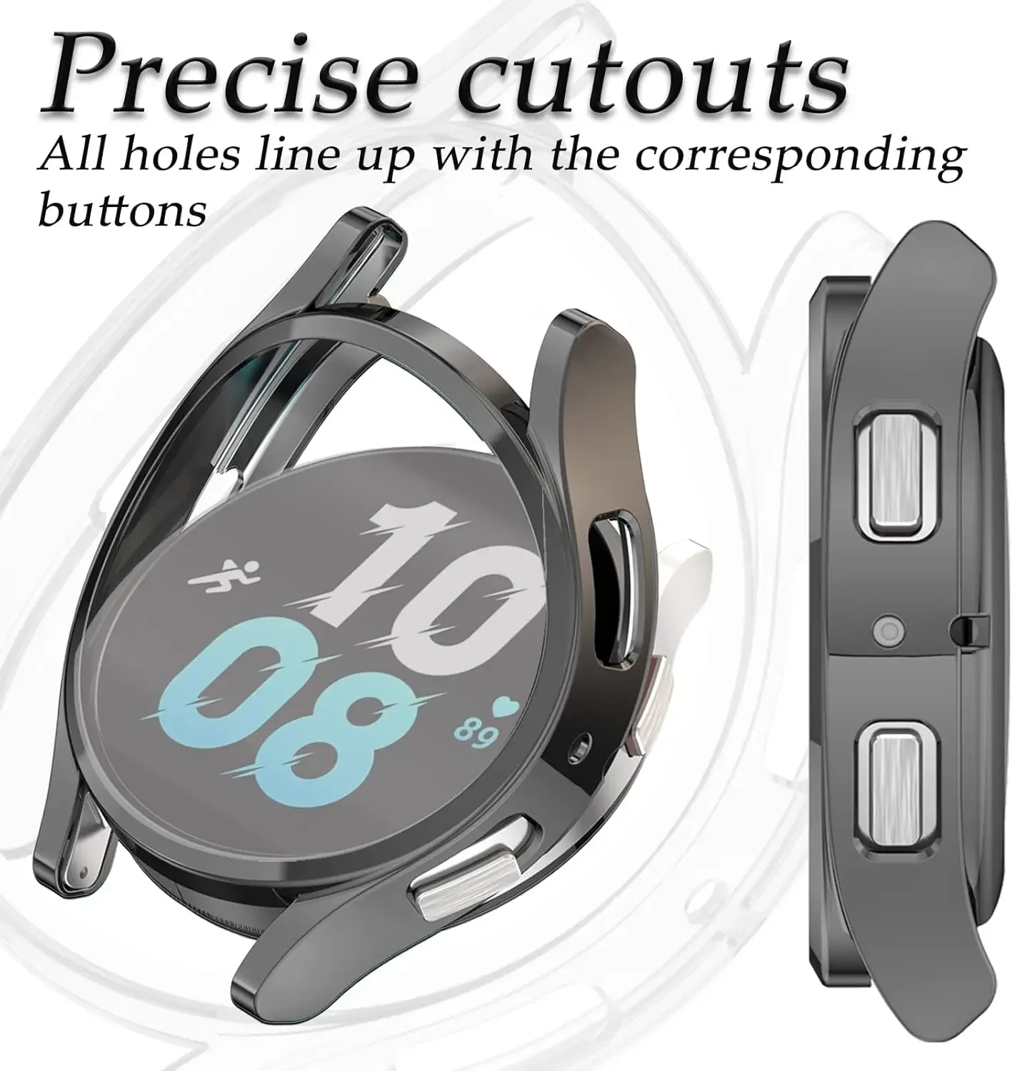 Protector Case For Samsung Galaxy Watch 7 4 5 6 40mm 44mm Cover Coverage Silicone TPU Bumper Screen Protection Full Accessories