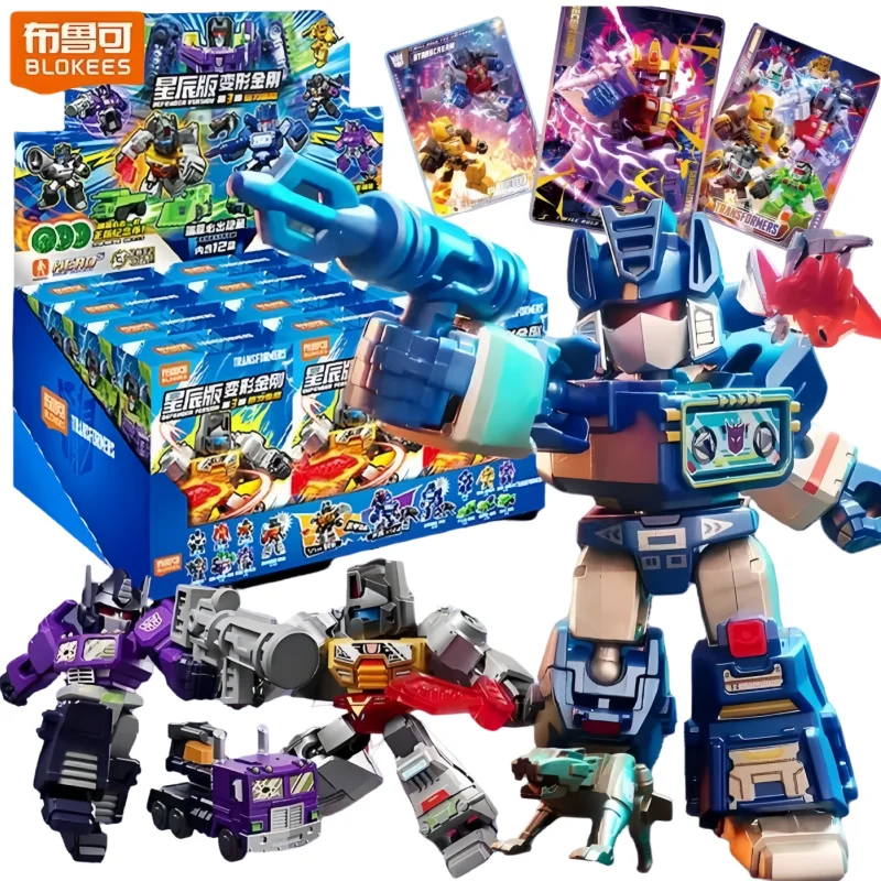 

BLOKEES Transformers Building Block Defender Version Wave 1-3 Optimus Prime Megatron Starscream Movable Robot Assembly Model Toy