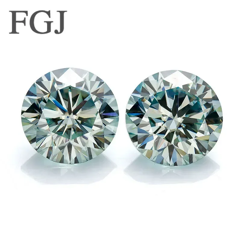 

Full Sizes Top Aqua Blue VVS1 Loose Moissanite Diamond Loose Stone with GRA Certificate Round Cut Wholesale Price Diy Ring