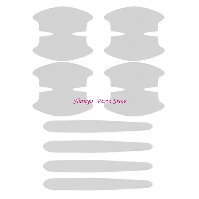 

8Pcs Car Exterior Decals Stickers Car Door Bowl Handle Protective Sticker R6FB