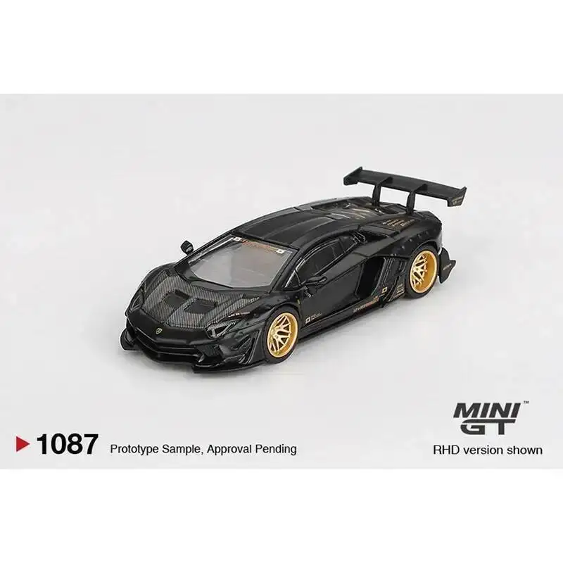 PreSale MINIGT 1087 1:64 LBWK LB WORKS Lamborghini Limited Edition Matte Black Diecast Car Model Collection Toys