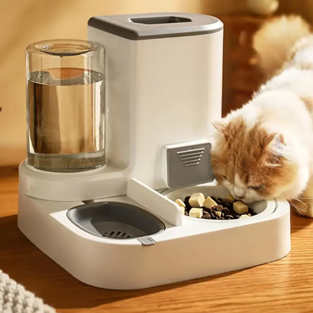 

2-in-1 Pet Automatic Feeder Dog Cat Drinking Fountain Water Dispenser Food Bowl Pet Supplies For Dogs Cats Wholesale