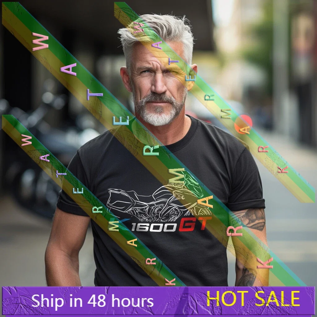 

Motorcycle T-shirts B./M.WS K1600GT fans Biker Tee Graphic Summer Short Sleeves Oversized Breathable 100% Cotton Cool Tee