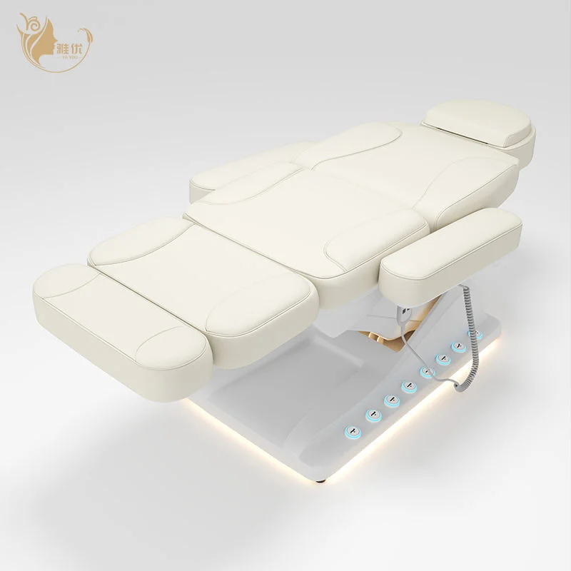 Full Body Massage Chair With Sturdy Metal Frame And Soft Synthetic Leather Upholstery For Professional Salon Spa Treatment Rooms