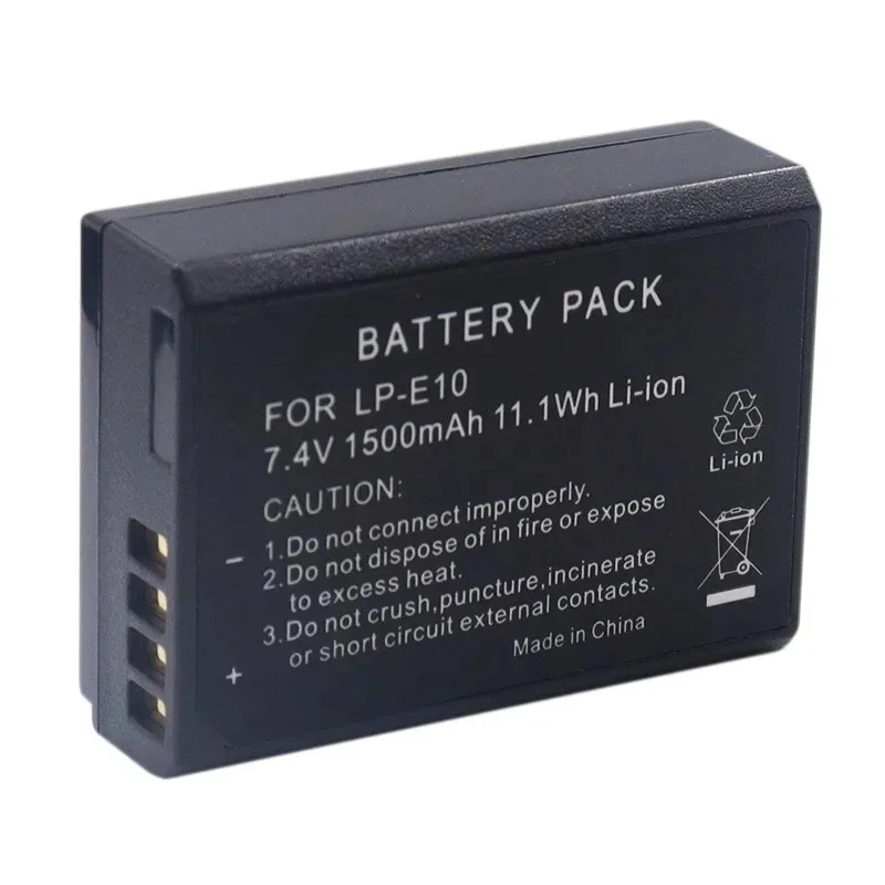 

LP-E10 7.4V 1500mAh Camera Battery with USB Chg For 1100D 1200D 1300D 1500D 2000D 3000D X50 X70 X80 T3 T5 T6 X80 E10
