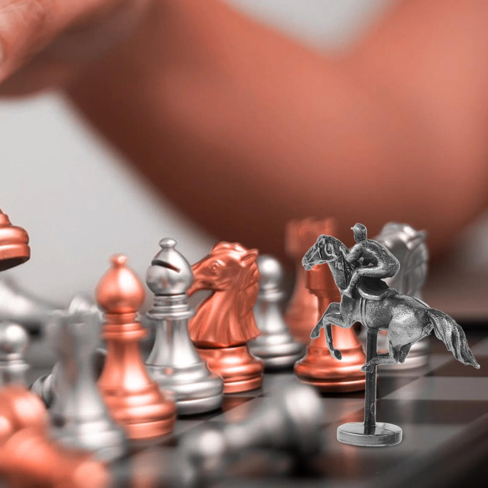 

Horse Racing Chess Pieces Metal Board Props Replacement Figurines Accessories Racing Game for Board