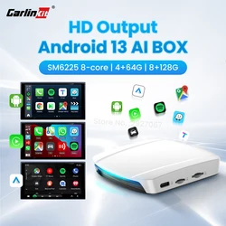 2024 CarlinKit CarPlay Ai Box HDMI Android 13 SDM660 6225 Bezprzewodowy CarPlay Android Auto Smart Car TV Streaming Box Split Screen