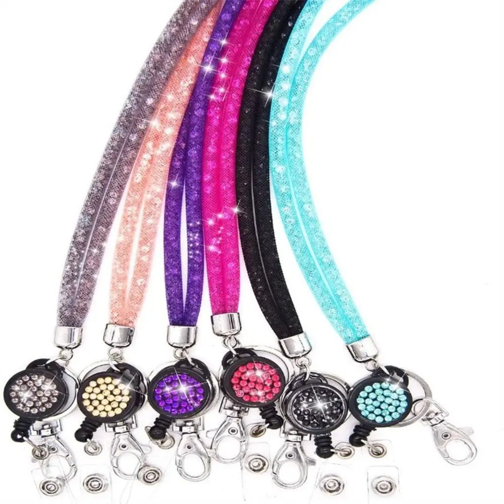 Portable Women Id Card Id Holde Multi Color Phone Strap Lanyard Retractable Lanyard Keyring