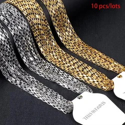 ASON 10pcs/Lot Stainless Steel Box Chain Necklace For Women Men Gold Color Choker Trendy 2mm Jewelry Making Accessories Collar