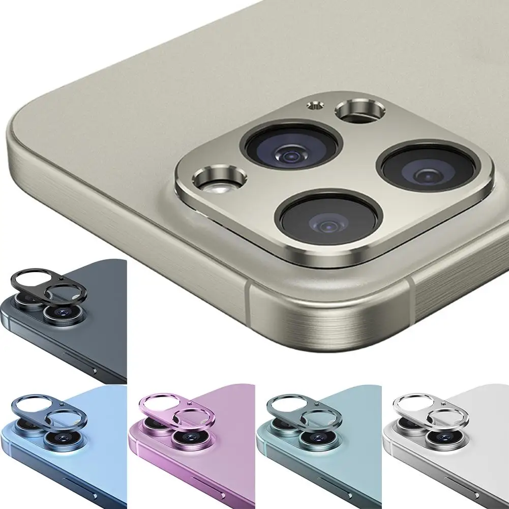 For IPhone 16 Rear Camera Lens Cover Case Anti Fall Resistance Camera Film Wear Metal And Alloy Protector Aluminum S8F5