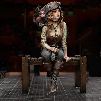 1/24  1/18  Resin Model Kit Female Pirate Captain Figure Unpainted No Color RW-1308