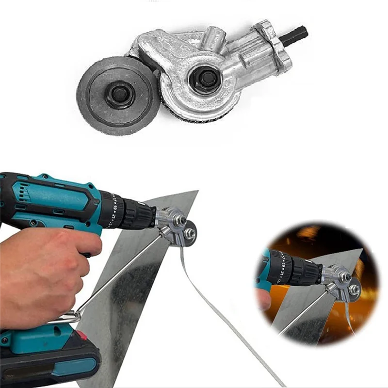 

A51M-Electric Drill Rotary Plate Cutter Set Electric Iron Scissors Cutting-Free Tool Cutter Easy To Use