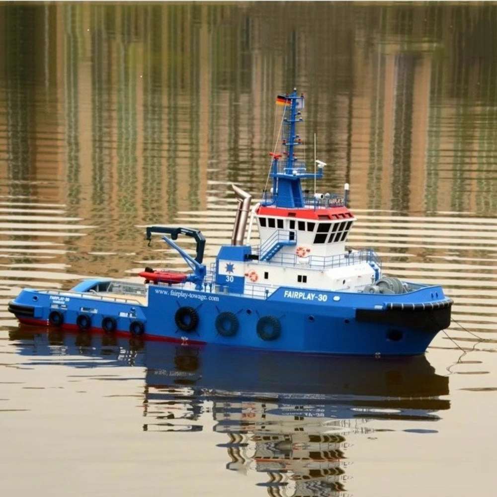 รีโมทคอนโทรล Tugboat รุ่น 1/50 Fairplay30 พอร์ตการทํางานเรือ RTR ไฟเบอร์กลาสเรือรุ่นผู้ใหญ่สะสมรีโมทคอนโทรลเรือ