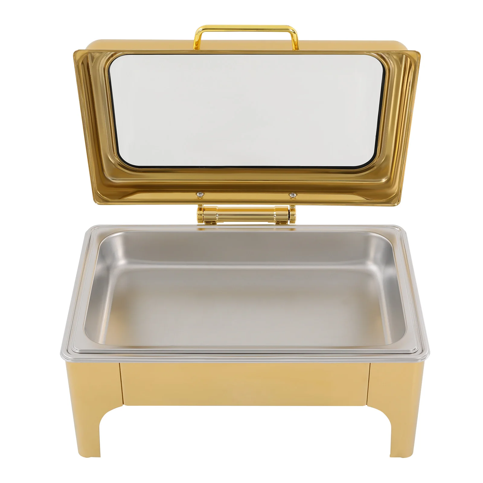 9L/ 9.51Qt Versatile Rectangular Catering Warmer, Stainless Steel for Buffets, Hotels, Restaurants, Parties, Weddings, Banquets