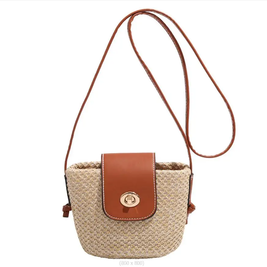 Women's Messenger Bag Straw Woven Shoulder Bags Fashion Beach Bag Storage Wallet Women's Small Bag