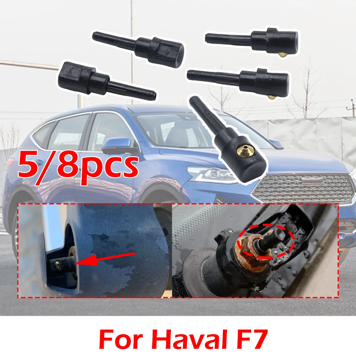 

5/8PC Rear Wiper Washer Jet Nozzle Windscreen Window Spray Cover Cap Rocker For Haval F7 Benz A Class VW Golf GTI Mk4 3B9955985A