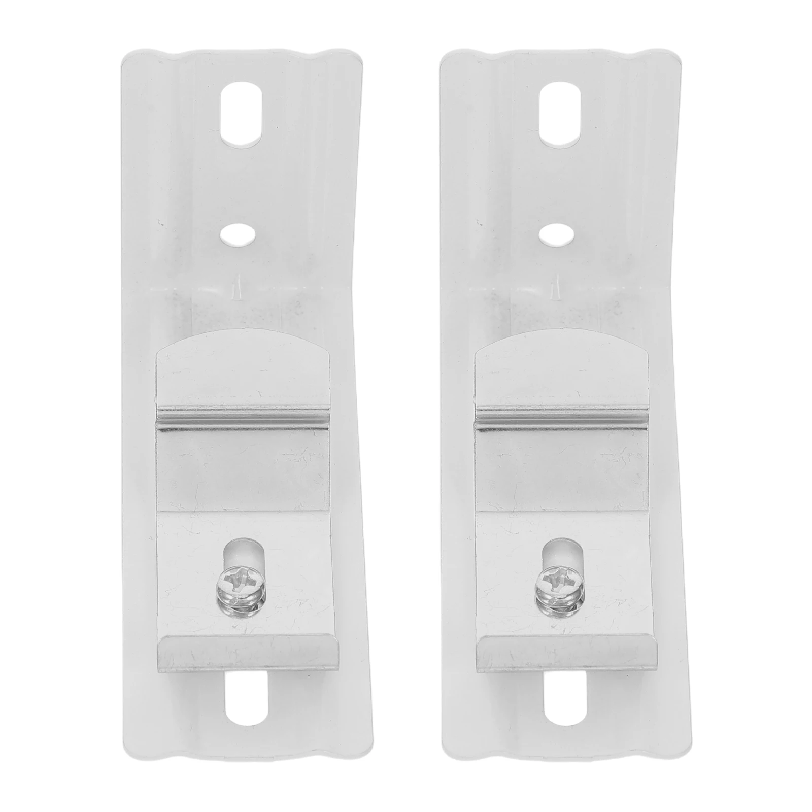 Vertical Blind Bracket Clamps Hardware Parts Durable Iron Easy Installation Compatibility Mounting Slots Window Decor