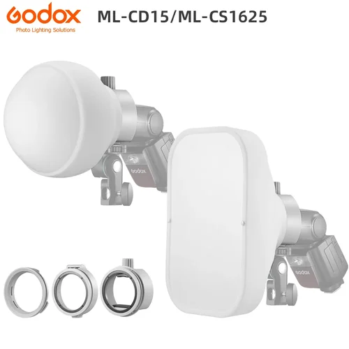 Godox ML-CD15 ML-CS1625 cúpula difusora de flash suave para fotografía para ML30 MLBI ML60 V1S V1C V1N V1F V1O V860III-S TT685S AD300PRO