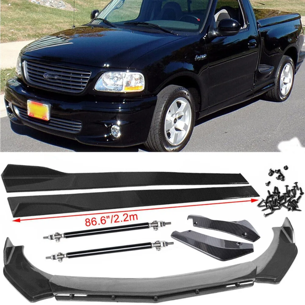 

Carbon Fiber Front Bumper Lip Side Skirt/ Strut Rods For Ford-150 SVT United States