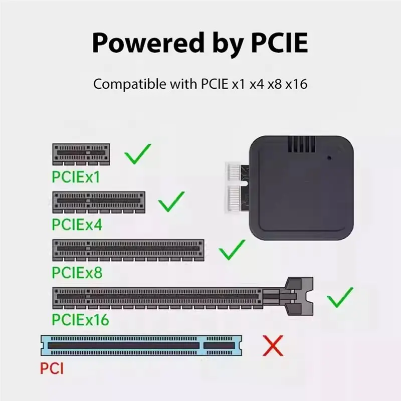 ABSQ-Desktop Computer PC Rechargeable Wireless Power-On Button On Starter Wireless Remote Control PC Switch Powered By PCIE A