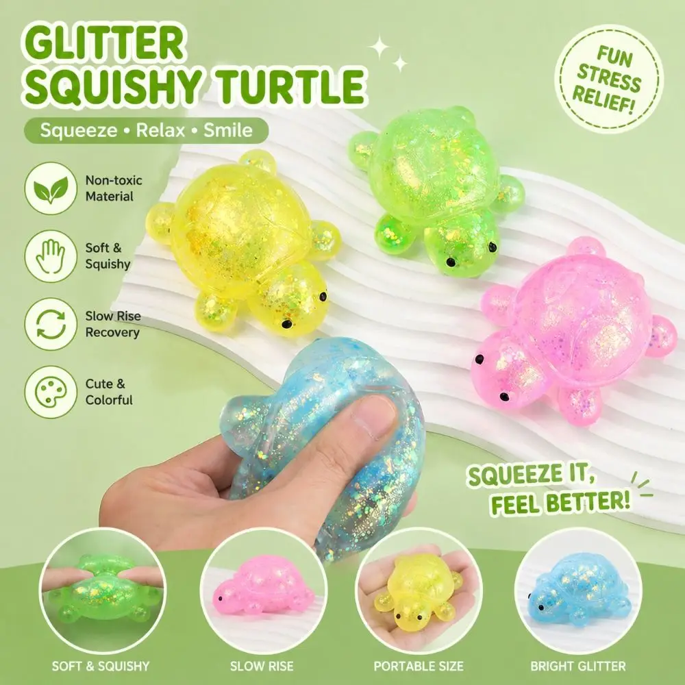 Novelty Pinch Le Turtle Squeeze Toys Soft Anxiety Relief Slow Rebound Toys Creative Sensory Fidget Gift