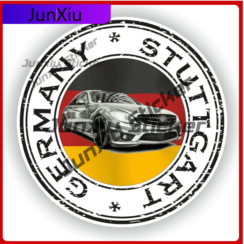 

Germany Stuttgart M/B Seal Sticker Round Premium Car Sticker For Helmet Truck Weatherproof Decoration Auto Accessories Exterior