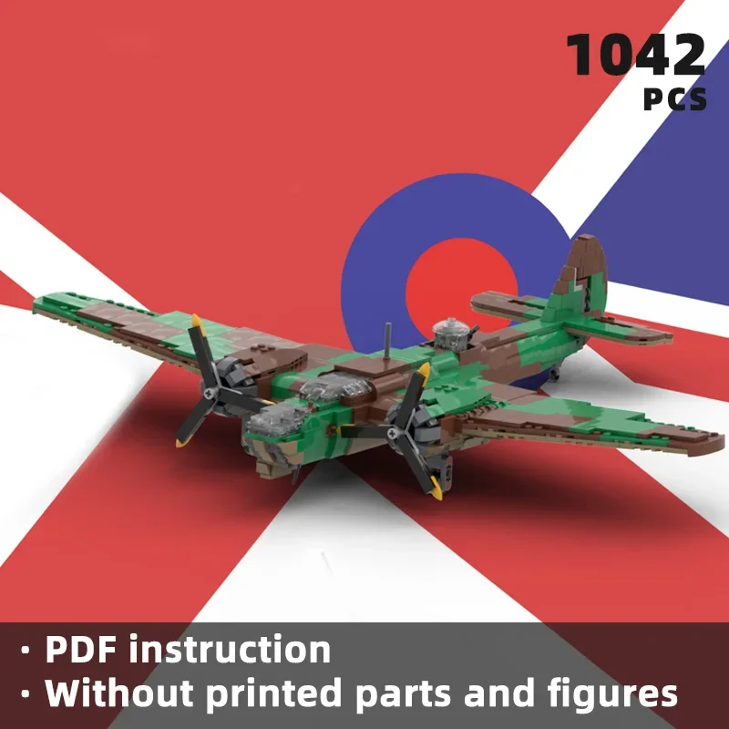 

iconic 1:33 WW2 british Mk IV bomber bricks propeller plane airplane WWII blocks military aircraft RAF warbird Germany display