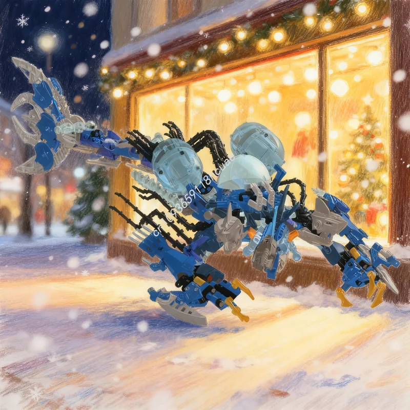 

713 шт. MOC Bionicle King Море Модель Строительная игрушка Рождественские подарки Блоки Строительство Сборка DIY Творческая идея Образование