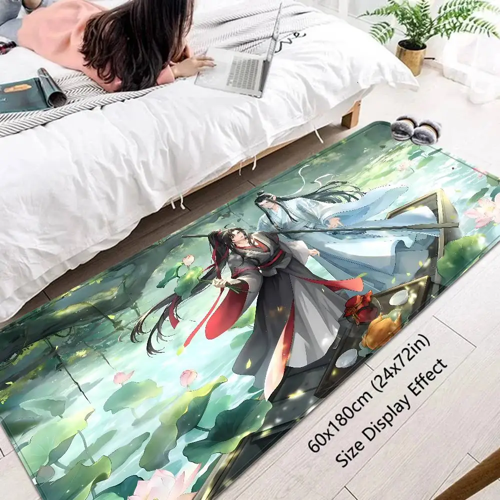 Anime Grandmaster Mo Dao Zu Shi Hallway Carpet Non-Slip Laundry Room Mat Laundry Decor Balcony Child Living Room Toilet Rug