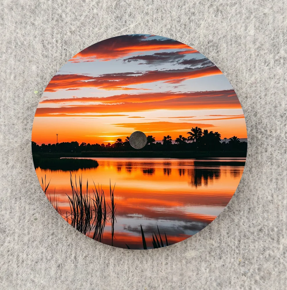 Циферблат NH35 Sunset Lake Креативный циферблат 28,5 мм Цветной циферблат NH36 Циферблат подходит для часов NH35/36 Механизм Замена деталей Пользовательский логотип